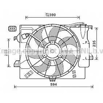 Вентилятор охлаждения двигателя AVA QUALITY COOLING HY7546