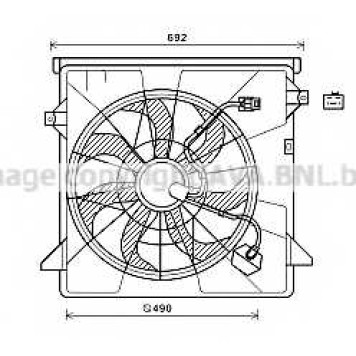 Вентилятор охлаждения двигателя AVA QUALITY COOLING HY7557