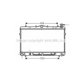 Радиатор охлаждения двигателя AVA QUALITY COOLING HYA2044