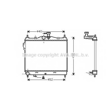 Радиатор охлаждения двигателя AVA QUALITY COOLING HYA2101