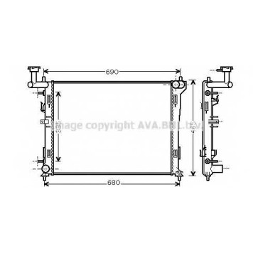 Радиатор охлаждения двигателя AVA QUALITY COOLING HYA2180