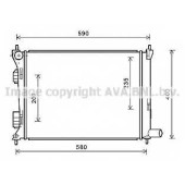 Радиатор охлаждения двигателя AVA QUALITY COOLING HYA2277