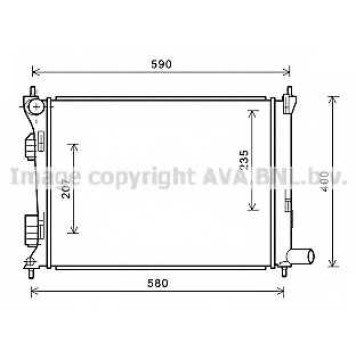 Радиатор охлаждения двигателя AVA QUALITY COOLING HYA2277
