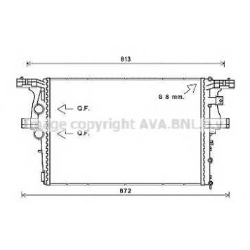 Радиатор охлаждения двигателя AVA QUALITY COOLING IV2126