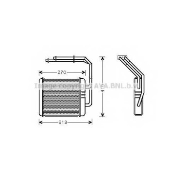 Радиатор отопления салона AVA QUALITY COOLING IV6052