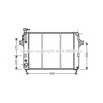 Радиатор охлаждения двигателя AVA QUALITY COOLING JE2017