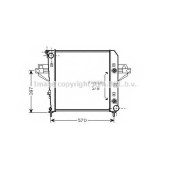 Радиатор охлаждения двигателя AVA QUALITY COOLING JE2043