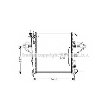Радиатор охлаждения двигателя AVA QUALITY COOLING JE2043