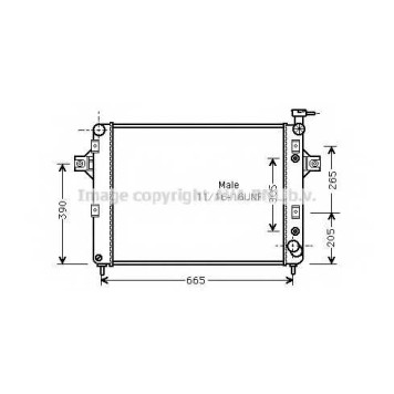 Радиатор охлаждения двигателя AVA QUALITY COOLING JE2044