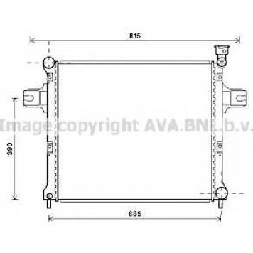 Радиатор охлаждения двигателя AVA QUALITY COOLING JE2058