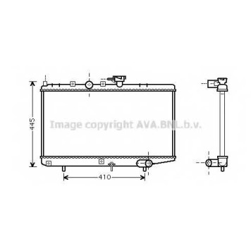 Радиатор охлаждения двигателя AVA QUALITY COOLING KA2050
