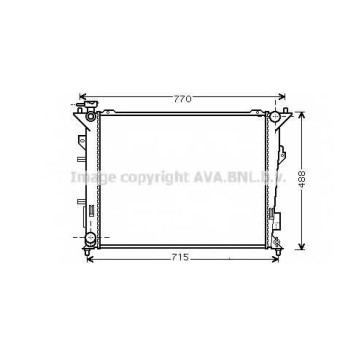 Радиатор охлаждения двигателя AVA QUALITY COOLING KA2107