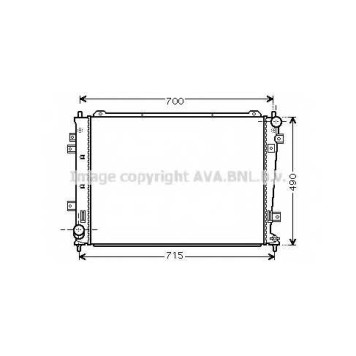 Радиатор охлаждения двигателя AVA QUALITY COOLING KA2162