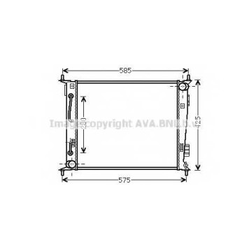 Радиатор охлаждения двигателя AVA QUALITY COOLING KA2185