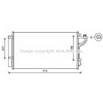 Конденсатор кондиционера AVA QUALITY COOLING KA5255D