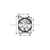 Вентилятор охлаждения двигателя AVA QUALITY COOLING KA7516