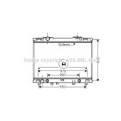Радиатор охлаждения двигателя AVA QUALITY COOLING KAA2057