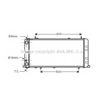 Радиатор охлаждения двигателя AVA QUALITY COOLING AI2051