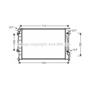 Радиатор охлаждения двигателя AVA QUALITY COOLING AIA2157