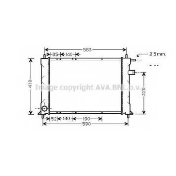 Радиатор охлаждения двигателя AVA QUALITY COOLING AU2111