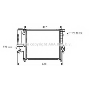 Радиатор охлаждения двигателя AVA QUALITY COOLING BW2124