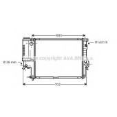 Радиатор охлаждения двигателя AVA QUALITY COOLING BWA2186