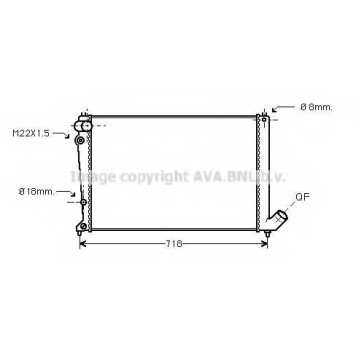 Радиатор охлаждения двигателя AVA QUALITY COOLING CNA2107