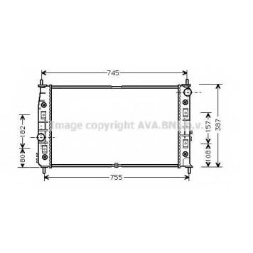 Радиатор охлаждения двигателя AVA QUALITY COOLING CR2054