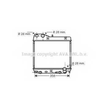 Радиатор охлаждения двигателя AVA QUALITY COOLING HD2161