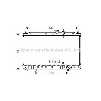 Радиатор охлаждения двигателя AVA QUALITY COOLING MT2064