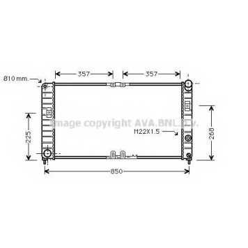 Радиатор охлаждения двигателя AVA QUALITY COOLING OL2285
