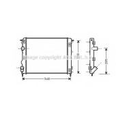 Радиатор охлаждения двигателя AVA QUALITY COOLING RTA2270