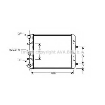 Радиатор охлаждения двигателя AVA QUALITY COOLING SAA2005