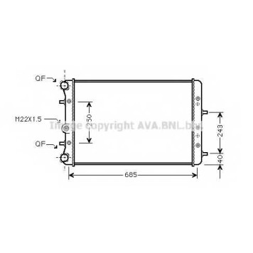 Радиатор охлаждения двигателя AVA QUALITY COOLING SAA2006