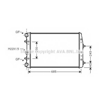 Радиатор охлаждения двигателя AVA QUALITY COOLING SAA2010