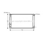 Радиатор охлаждения двигателя AVA QUALITY COOLING TO2419