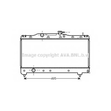Радиатор охлаждения двигателя AVA QUALITY COOLING TO2141