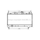 Радиатор охлаждения двигателя AVA QUALITY COOLING TO2237