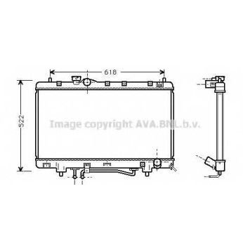 Радиатор охлаждения двигателя AVA QUALITY COOLING TO2242