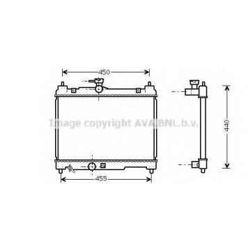 Радиатор охлаждения двигателя AVA QUALITY COOLING TOA2251