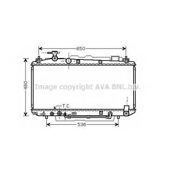 Радиатор охлаждения двигателя AVA QUALITY COOLING TO2301