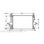 Радиатор охлаждения двигателя AVA QUALITY COOLING VO2115