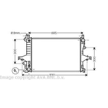 Радиатор охлаждения двигателя AVA QUALITY COOLING VO2115