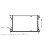 Радиатор охлаждения двигателя AVA QUALITY COOLING VW2066