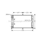 Радиатор охлаждения двигателя AVA QUALITY COOLING LA2008