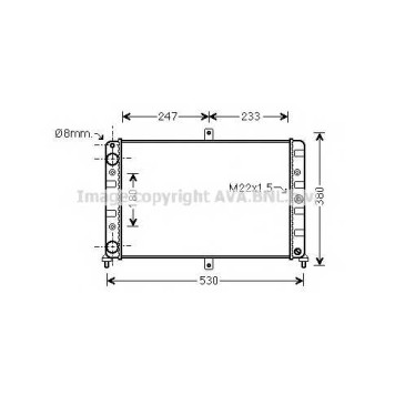 Радиатор охлаждения двигателя AVA QUALITY COOLING LA2008