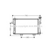 Радиатор охлаждения двигателя AVA QUALITY COOLING LA2015