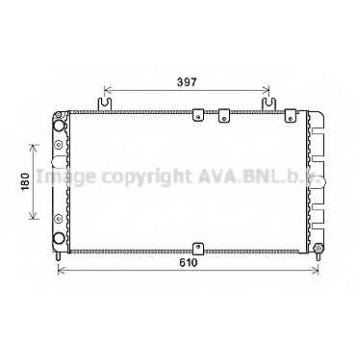 Радиатор охлаждения двигателя AVA QUALITY COOLING LA2021