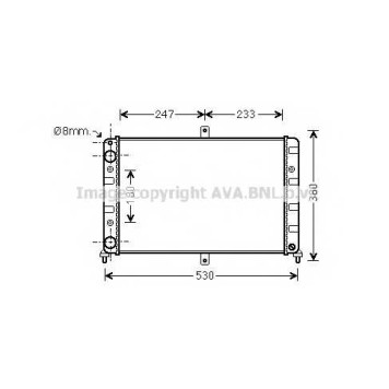 Радиатор охлаждения двигателя AVA QUALITY COOLING LA2023