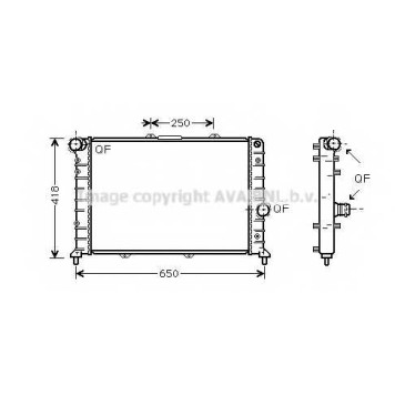 Радиатор охлаждения двигателя AVA QUALITY COOLING LC2079